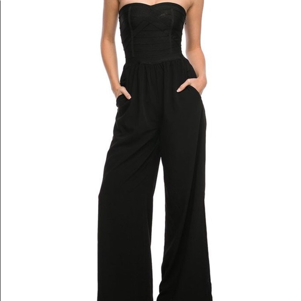 WOW COTURE  bandage bodice jumpsuit